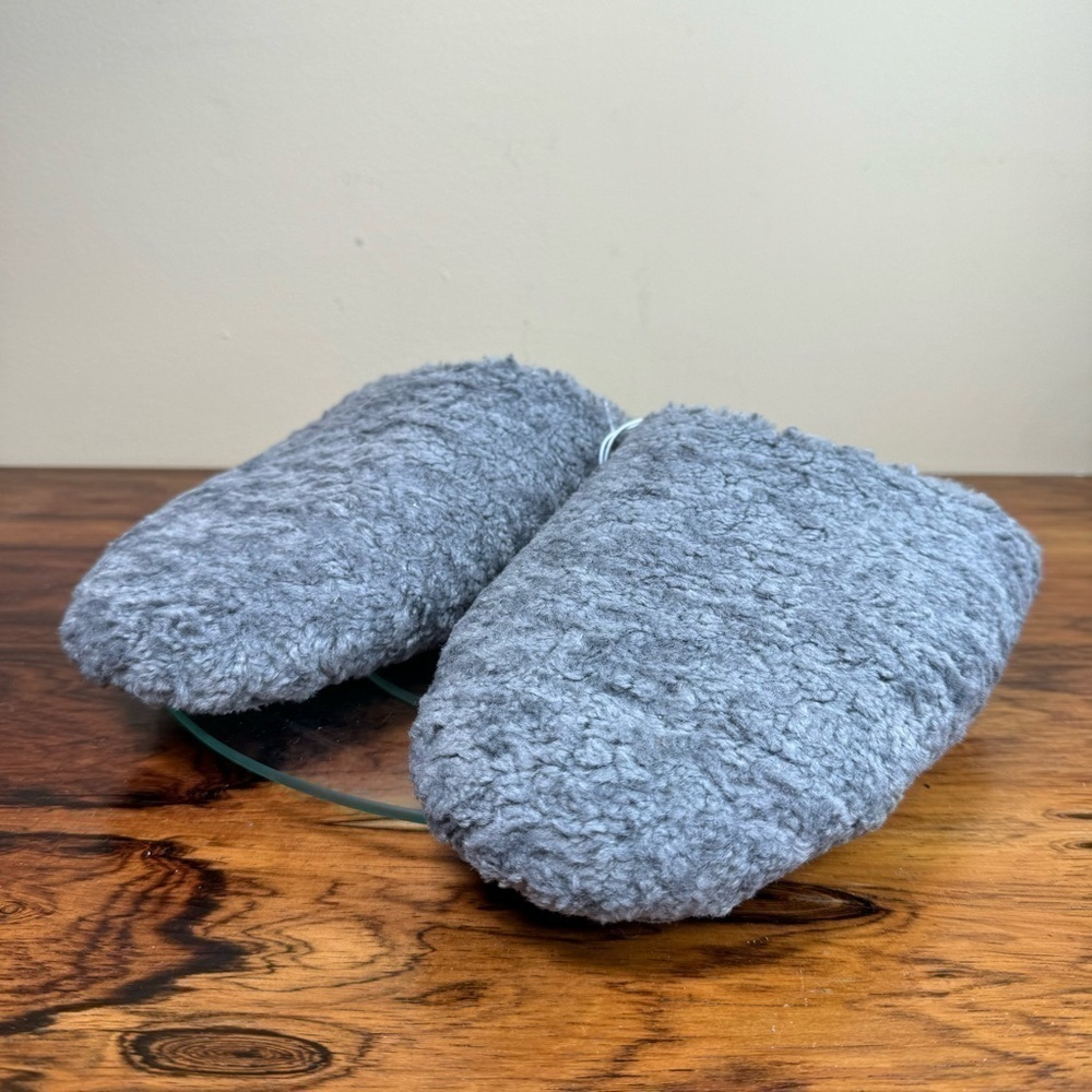 NEW Abound Drew Faux Fur Scuff Slipper in grey - Picture 4 of 12